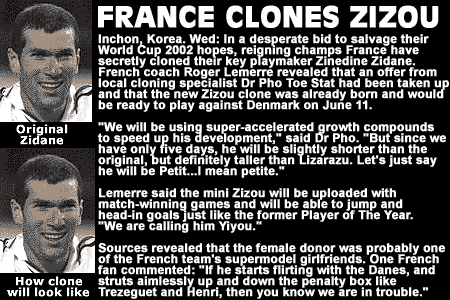 France to Clone Zidane